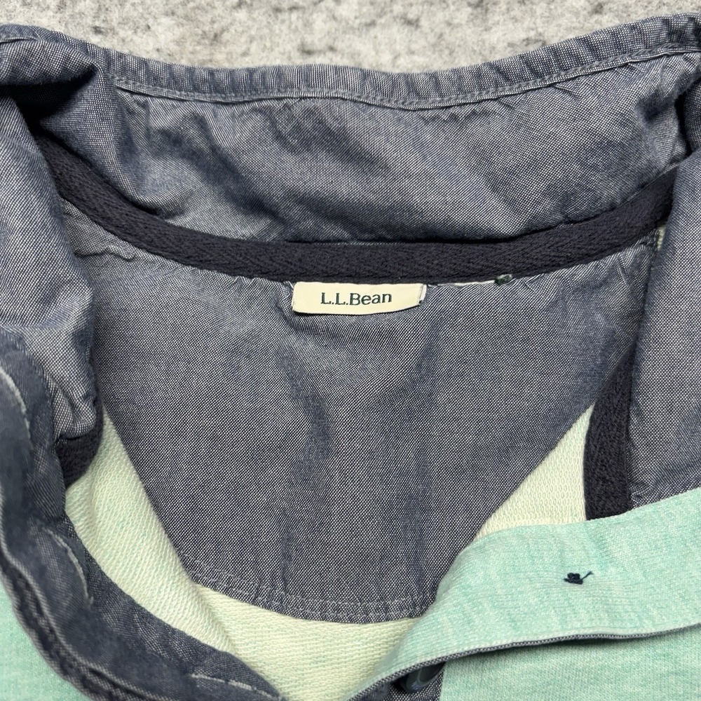 LL Bean Long Sleeve 1/4 Button‎ Pullover Sweater Mens XL Light Blue - Picture 2 of 7